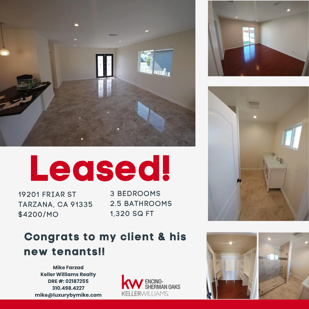 LEASED! 19201 Friar St., Reseda Southern California real estate listing