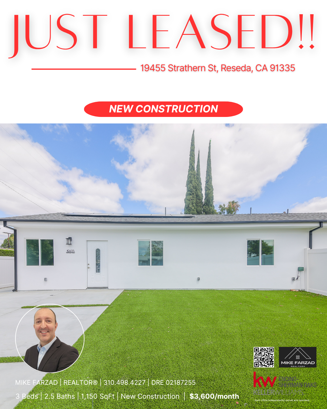 LEASED! 19455 Strathern St, Reseda Southern California real estate listing