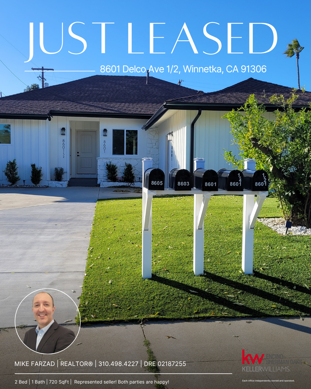 LEASED!  8601 Delco Ave 1/2, Winnetka Southern California real estate listing
