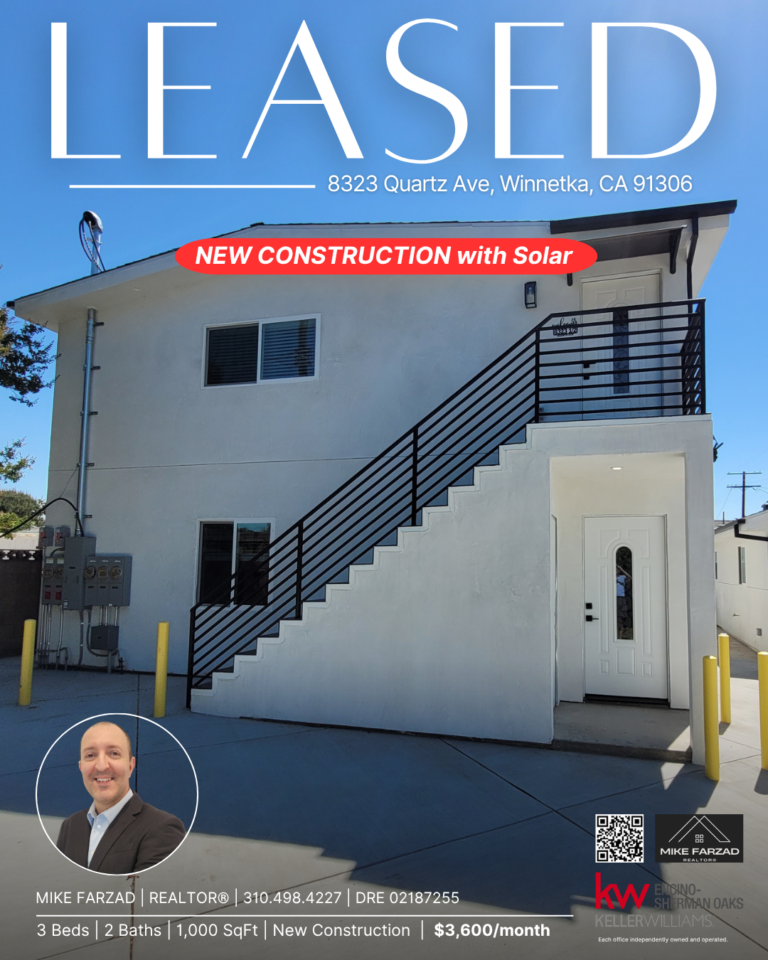 LEASED! 8323 Quartz Ave, Winnetka Southern California real estate listing